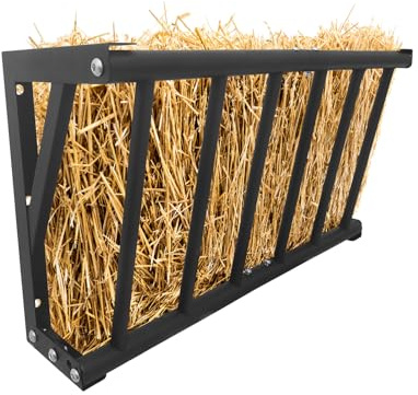 Garvee Hay Feeder for Horses, 27'' Long Hay Rack with 16 Gallon Large Capacity, Heavy Duty Carbon Steel Wall Mounted Feeder Rack for Horses, Goats, Sheep in Stable and Farm
