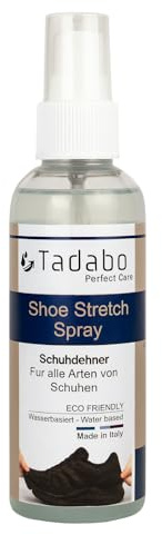 Tadabo Shoe Stretch Spray pour chaussures en cuir et daim 100 ml Formule écologique Fabriqué en Italie
