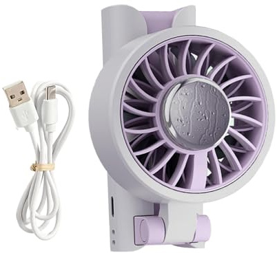 Genérico Ventilador Personal | Pequeños Dispositivos de Refrigeración Portátiles,Ventilador Personal a Batería,para Hombre Mujer, Viajes, Senderismo, Camping, Playa, Picnic,