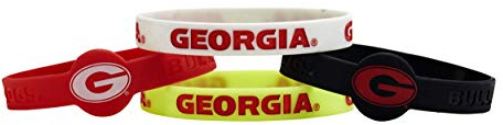 aminco NCAA Georgia Bulldogs Silicone Bracelets 4-Pack