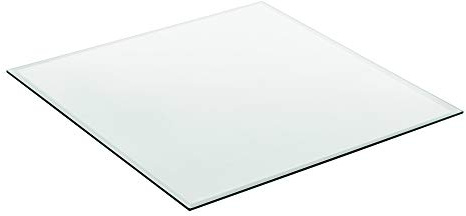 [neu.haus] Glasplatte 'Glasgow' 70x70cm Eckig Glasscheibe Tischplatte ESG Glas Kaminplatte Kaminglas DIY Tisch