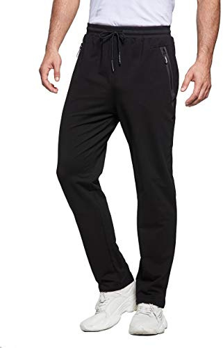 ZOXOZ Mens Tracksuit Slim Fit Bottoms Joggers Elasticated Waist Zip Pockets