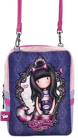 Safta Unisex Kinder 1072gj04 Gorjuss Umhängetasche Cheshire Cat, bunt