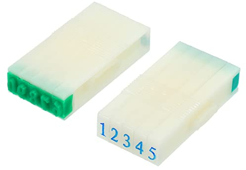 PATIKIL Tampon numéroté amovible, 9 chiffres en plastique, taille de la police 6 chiffres de 0 à 9, ensemble de combinaison pour cartes, scrapbooking, enseignement