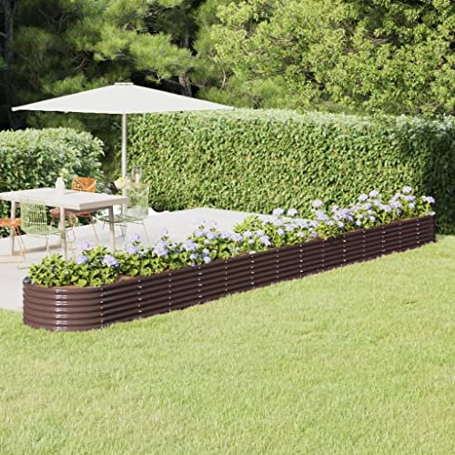 puraday Jardinière surélevée pour jardin 620 x 80 x 36 cm - Jardinière pour terrasse - Jardinière pour légumes - Spirale d'herbes XXL - Jardinière surélevée en métal - Jardinière surélevée en acier -