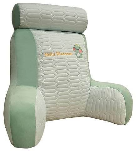Versione Aggiornata Grande,cuscino Da Lettura Per Letto E Divano, Con Braccioli Supporto Per La Schiena E Poggiatesta, Cuscino Per Schienale Per Rilassarsi, Leggere, Lavorare ( Color : Green , Size :