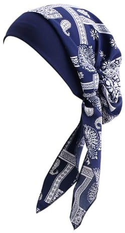 PAULOF PENG Foulard d'été pour femme avec élasticité confortable, bonnet de chute de cheveux liée à la chimio, foulard pour femme/patient cancéreux imprimé chapeau de pirate