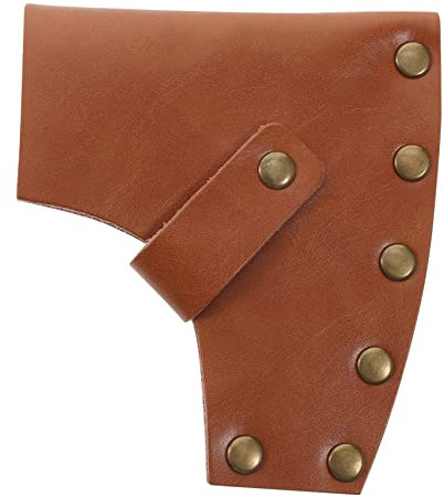 jojofuny Leather Head Protective Cover for Camping Felling Leather Sheath Case for Outdoor Log Splitting Use