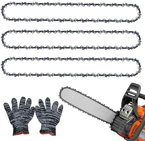 3-Pack Chainsaw Chain 14 Inch (35cm) Bar 52 Drive Links, 3/8 LP Pitch, 0.050(1.3mm) Gauge, Replacement Saw Chain Fit for Dolmar, Husqvarna and Other Chainsaws