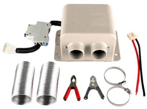 Riloer Chauffage de Voiture pour Camping-Car 12 V 600 W 2 Trous, Portable, Chauffage Rapide pour l'hiver, dégivrage de Pare-Brise, Compatible avec désembuage pour Divers véhicules 12 V