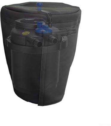 Yuanpgky 1 filtro biologico pressurizzato per laghetto con scudo termico per laghetti da giardino, giochi d'acqua all'aperto e accessori per piscina, nero