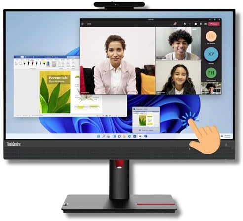 Lenovo All in one 24 Touch screen i5 10500T fino a 3.80Ghz - 16 GB RAM - 1000GB SSD -Windows 11 pro - Office e Business pc usb-c Garanzia 36 Mesi