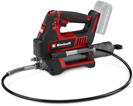Einhell Professional pompe à graisse sans fil TP-GR 18/690 Li-Solo Power X-Change (18 V, max. 690 bars/10 000 psi, quantité injectée max. 295 ml/min, régulation de la quantité de graisse, 2 vitesses)
