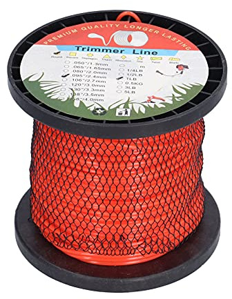 yiMANtrading Línea de Recorte de Nylon Redonda de 2,4 mm, línea de Recorte para Cortar Hierba de Uso intensivo, cordón de Repuesto de 1 LB para desbrozadora de jardín y Patio con Alta durabilid
