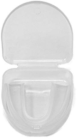 [D&D] Mouth Guard Martial Arts Gum Shield Teeth Protection Carry Case (White Clear, Senior)
