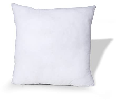 mFabrics Hypoallergenic Cushion Pad Insert Hollowfiber Stuffed Square Shape Pillows, Cushion Inners | Polypropylene Cover (1, 18 X 18)