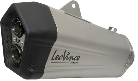 Rear silencer replacement part set, LeoVince exhaust system LV-12, titanium, right for Yamaha T-Max 560