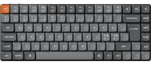 Keychron K3 Max QMK/via Tastiera meccanica senza fili, 75% Layout programmabile, RGB LED, Gateron Red Switch Hot-Swap, Telaio in alluminio Bluetooth/USB-C Tastiera da gioco cablata per Mac Windows