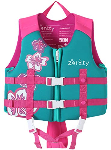 Zeraty Kids Swim Vest Float Jacket for Toddlers with Adjustable Strap for Boys Girls Age 2-9+ Years/36-88Lbs