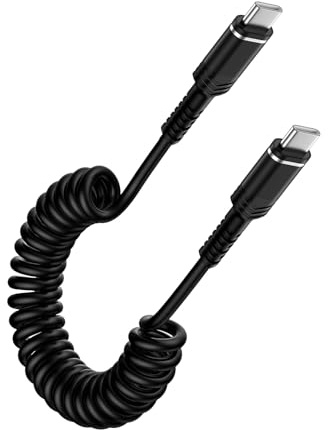 USB C Kabel Spiralkabel【0.4M-1.8M】 60W iPhone Ladekabel USB C auf USB C Schnellladekabel for iPhone 17 16 Pro 15,Android Auto Kabel USBC Datenkabel für Samsung Galaxy S26 S25 S24 S23 S22 A17 A16 A56