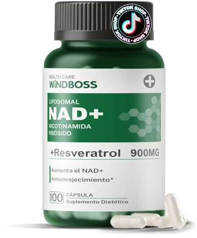 NAD Fórmula Liposomal con Nicotinamida Ribósido y Resveratrol – Alternativa NMN – 900 mg – 100 Cápsulas