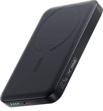 Baseus Enerfill FM11 MagSafe Power Bank 10000 mAh 22,5 W Magnetic Power Bank USB C, Wireless Externe Batterie Mini Wireless Compatibile con iPhone 17/16/15/14/13/12/Pro/Pro Max Serie, Nero