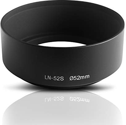 Parasol del Objetivo. Lens Hood. para Lentes con Longitud Focal de 35mm y Mayores. para Canon Sony Nikon Fujifilm Olympus Pentax Leica Samsung Panasonic Tamron Sigma (52mm)