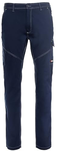 Stenso Worker Stretch Pantaloni da Lavoro Elasticizzati - Pantaloni da Lavoro Unisex per Uomo e Donna - Pantaloni Elasticizzati con Tasche multifunzionali Blu Scuro 3XL