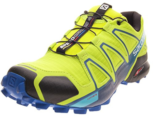 Salomon Men's Speedcross 4 Trail Running Shoes, Lime Green, 12 D US