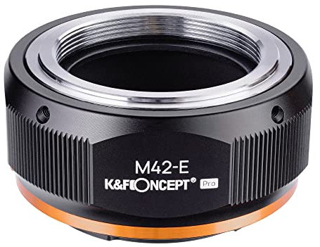 K&F CONCEPT M10105 M42-NEX Hochpräziser Objektivadapter, Sekundäre Oxidation Adapter Ring, Sony NEX Adapter, Objektiv Adapterring für M42 Objektiv auf Sony NEX E-Mount Kamera