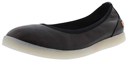 Softinos Ballerines sportives LETI pour femme, chaussures basses, semelle lâche, Noir , 41 EU