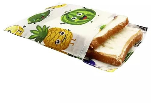 StyleC Reusable Beeswax Food Pocket Sandwich Wrap - Natural Organic, Green, Self Seal, Eco-Friendly, Washable