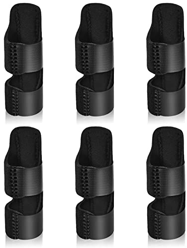 6 stycken fingerskenor, fingerbandage stacksch skena splint fingerortos för viloläge snäppfinger kapselspricka, lämplig för pekfingrar, långfinger, ringfinger, litet finger (svart)