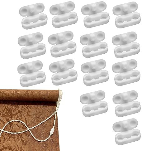 15 PCS Roller Blind Chain Connectors, Replacement Vertical Roman Roller Blind Ball Chain Cord Connector Clips, Blind Cord Connector Clips for 4.5mm Roller, Roman, and Vertical Blinds