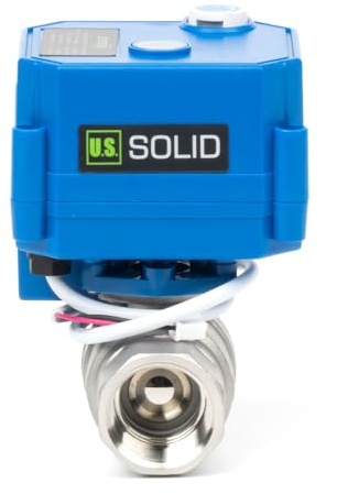U.S. Solid Manual Function Ball Valve - 3/4 Stainless Steel, Full Passage, 85-265V AC, 2 Thread Automatic Return, Normally Closed