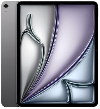 Apple iPad Air 13 (M2): display Liquid Retina, 256GB, fotocamera frontale orizzontale da 12MP, fotocamera posteriore da 12MP, Wi Fi 6E, Touch ID, autonomia di un giorno intero — Grigio siderale
