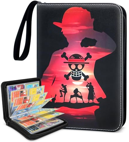 Album cartas,50 Páginas con Capacidad para 400 Tarjetas,Álbum de Cartas Coleccionables,Álbum para Cartas Coleccionables,Carpeta de Cartas,Carpeta de Tarjetas de PU Impermeable,Regalo para Niños