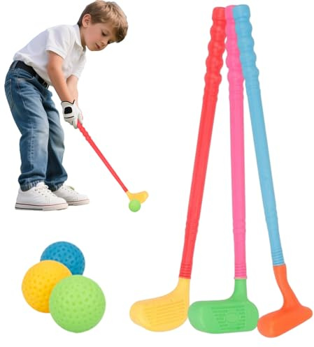 Golfclub für Kinder, Golfset für Kinder | Spiele für Kinder mit Bällen, tragbares Lernspielzeug für Aktivitäten im Vorschulalter Garten