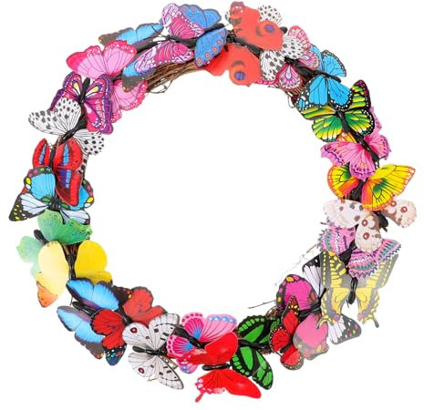 Holibanna Ghirlanda Decorativa Farfalle Artificiale per Ghirlanda Primaverile Colorata con Farfalle Lifelike per Matrimoni e Feste