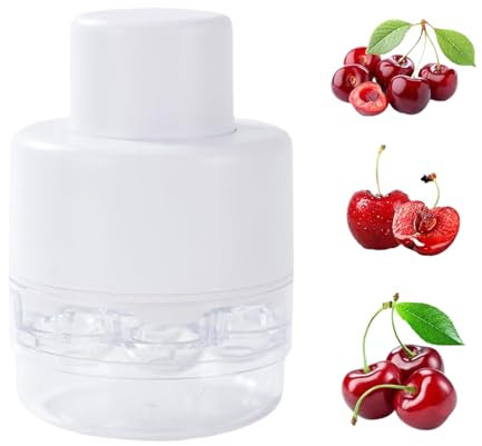 Besreey Snocciolatore Ciliegie | Rimuovi Nocciolo Portatile Affilatore Frutta,Accessorio da Cucina Portatile Risparmia con Protezione Schizzi per Viaggio Campeggio All'aperto
