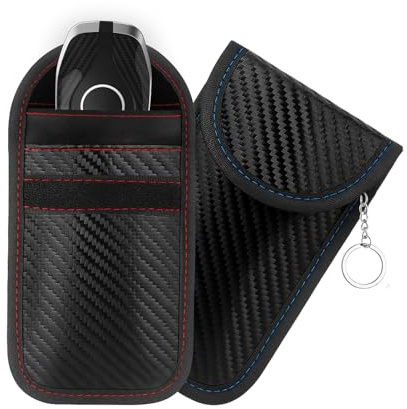 kwinfei Key Pouch for Car Keys,2024 Car Key Signal Blocker Pouch,Keyless Car Key Signal Blocker, Anti-Theft Car Key Holder, Car Key Safety Protector, Blocks Key Fob Signals