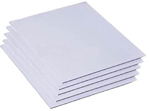 Kodxylytix 5 blocchi quadrati in miniatura, per paesaggi fai da te, costruzioni, artigianato, pannelli in schiuma, 10 x 10 x 0,1 cm, colore bianco, 10 x 10 x 0,1 cm