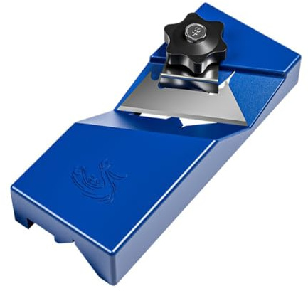 ANKROYU Machine à chanfreiner le bois Raboteuse à bois manuelle Double fente Outil de coupe à 45 degrés pour panneaux de gypse Panneaux de fibres Coupes précises Prise confortable