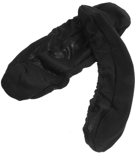 VILLFUL Fundas Elásticas para Reposabrazos de Silla de Oficina, Protector Antidesgaste de Tela, Tamaño 32x8 Cm, Color Negro, 2 Unidades, para Sillas de Juego y Escritorio