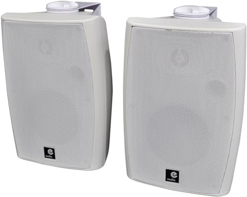E-Audio 60w Active Wall Mounted Speakers with Bluetooth & Auxiliary Input