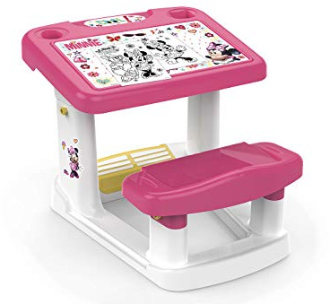 Chicos - Minnie Mouse Kinderschreibtisch | Maltisch mit Sitzbank & Integrierter Aufbewahrung | Basteltisch & Spieltisch für Kleinkinder ab 2 Jahren (51119)