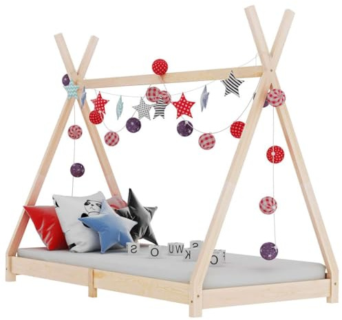 vidaXL Kids Bed Frame Solid Pine Wood 80x160 cm