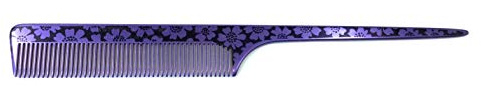 Swedish Crown Peine de aluminio profesional, 21 cm, antiestático, color lila y negro, con dientes uniformes (2252-9)