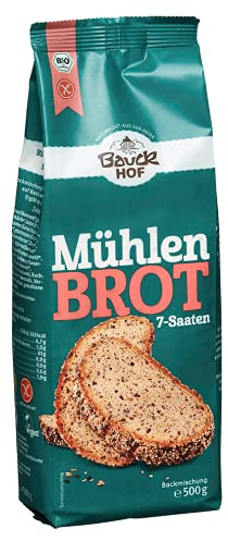 Bauckhof Mühlenbrot 7-Saaten Backmischung glutenfrei 6er Pack (6 x 500 g)