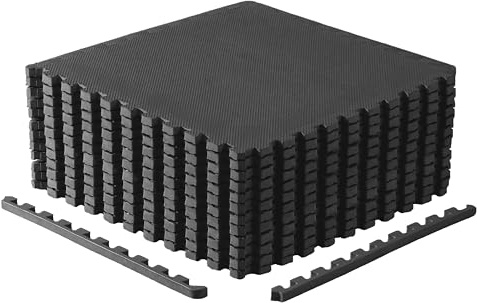 CAP Barbell 2-Pack of Exercise Puzzle Mats 24x24 x 3/4 T Pattern-Black